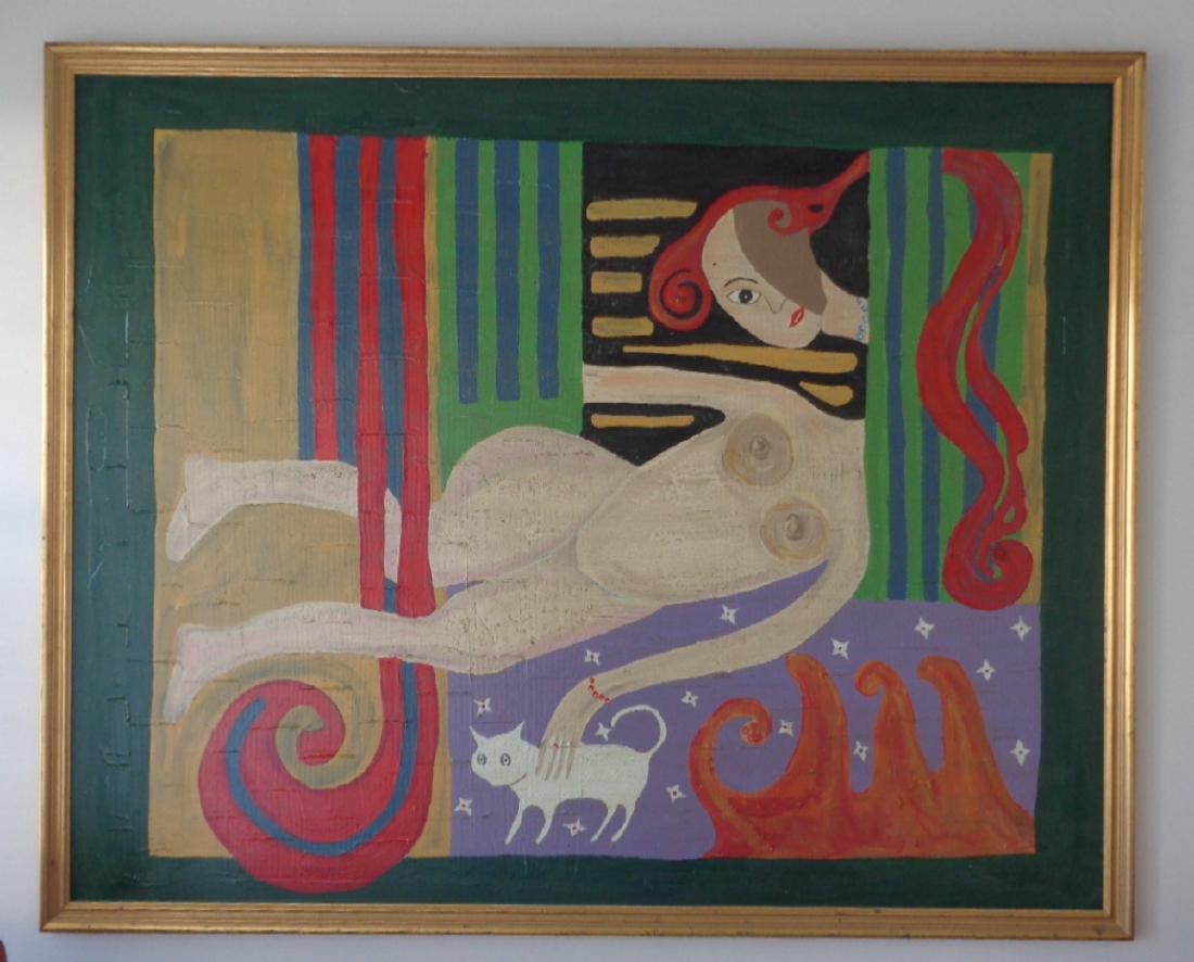 Large Rare Original Painting " Ways of Lying".Framed. S (1 of 7)