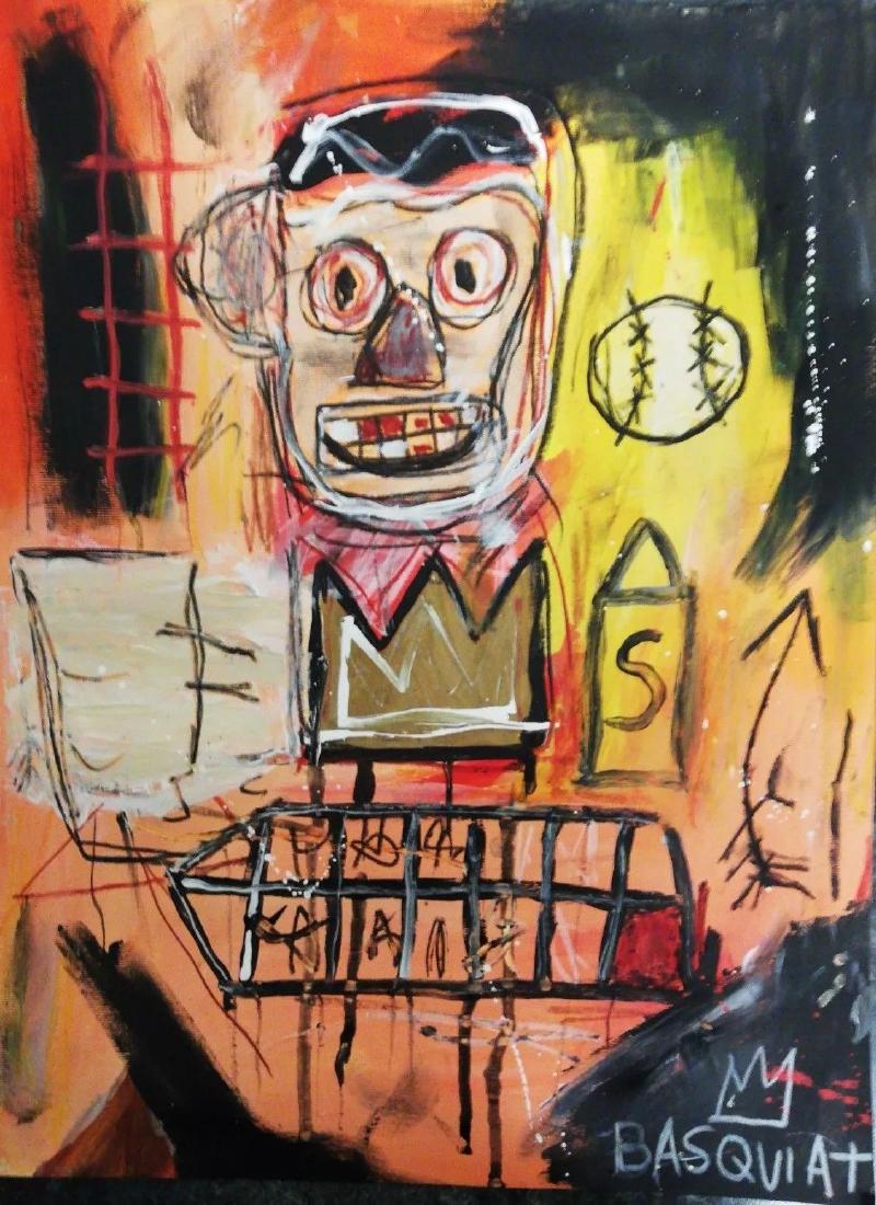 Figure After Jean-Michel Basquiat- Mixed Media (1 of 4)