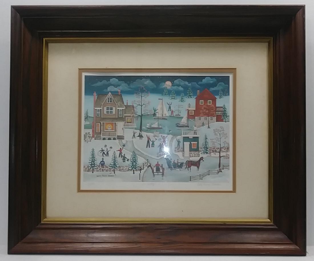 Betty Baumer -Original Landscape Folk Art Farm Scene Pr (1 of 6)