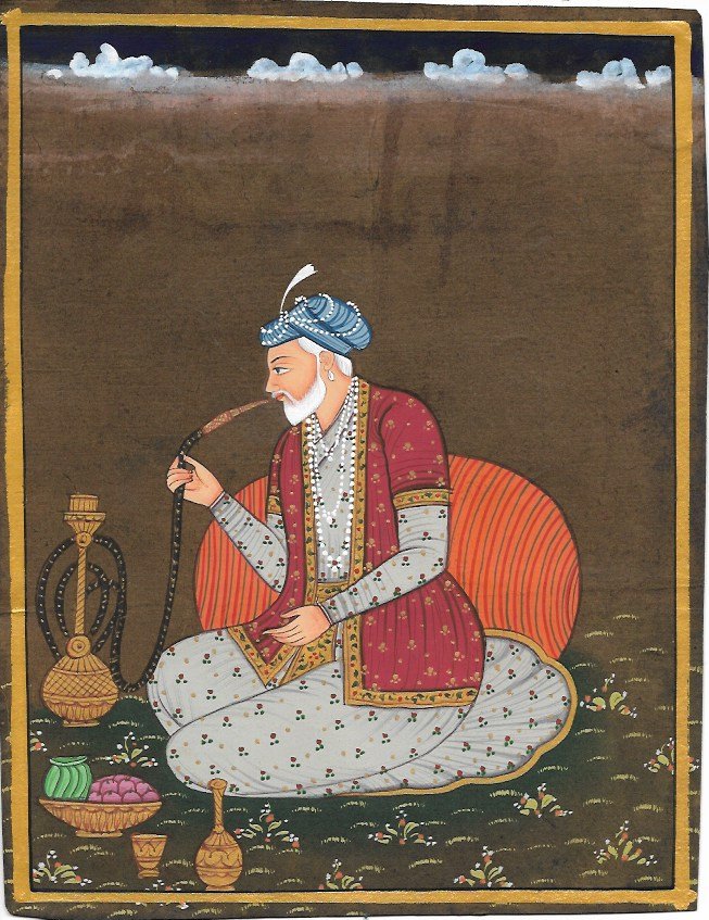 Mughal Badshah Emperor Portrait Painting: Handmade Mughal Badshah Emperor Portrait Painting on Paper - Size: Art Work: 6 1/2 x 8 1/4 inches. History & Origin. Before the rise of the Mughal Empire in India, the Delhi Sultanate ruled over most 