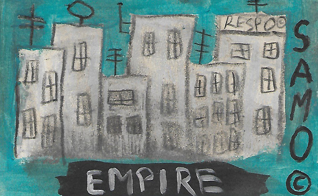 JMB Signed - EMPIRE - Small Painting Postcard. (1 of 2)