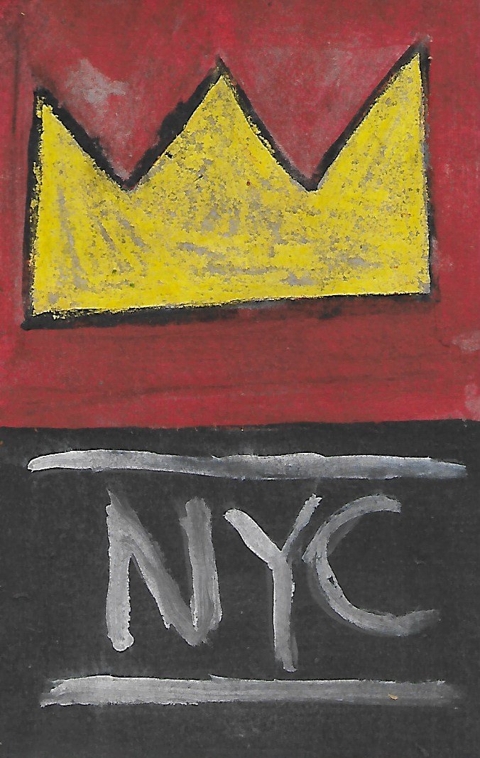 JMB Signed - NYC - Small Painting Postcard. (1 of 2)