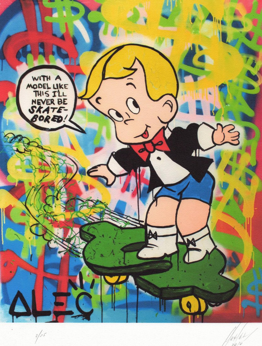 Pop Art Lithograph Print Wall Street Art Print Monopoly (1 of 1)