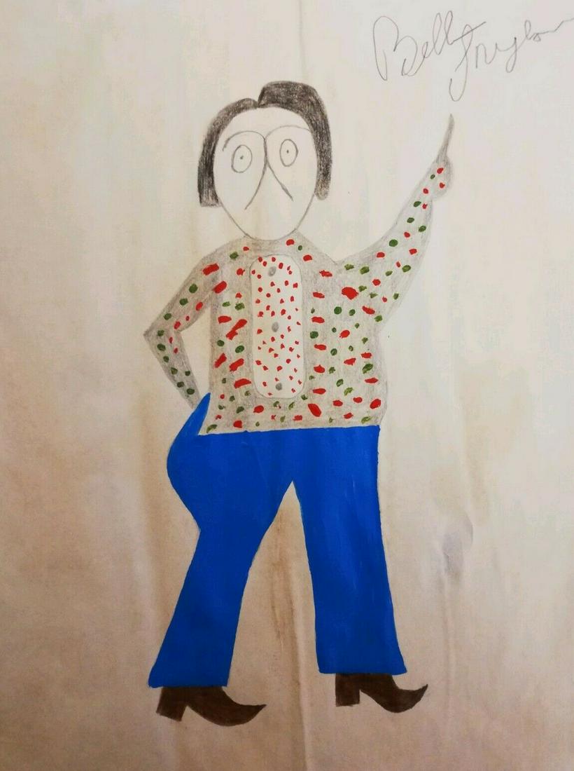 Bill Taylor Outsider Artist Painting on Paper: Bill Taylor Outsider Artist Painting on Paper. Size: 11 x 8 inches. Watercolor on paper.This work is being offered as-is, as in manner of or as after the artist. William -Bill- Traylor (April 1, 1853�