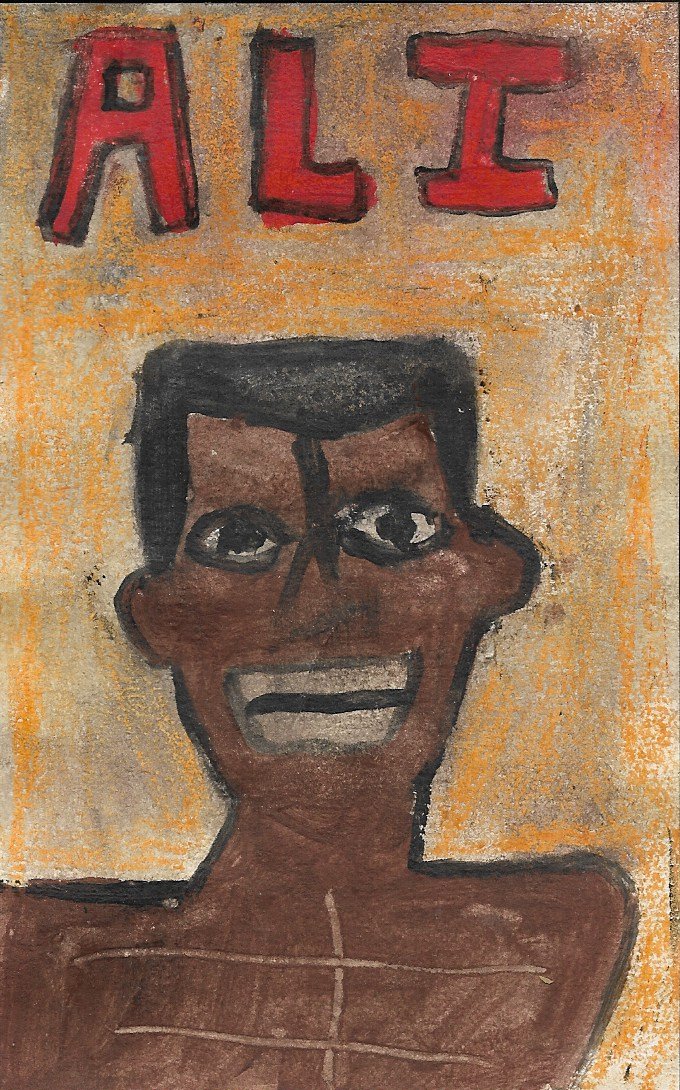 JMB SIGNED - ALI - SMALL PAINTING POSTCARD. GOOD C (1 of 2)