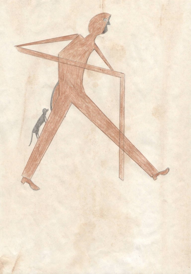 Bill Taylor Outsider Artist Painting on Paper: Bill Taylor Outsider Artist Painting on Paper. Size: 11 x 8 inches. Watercolor on paper.This work is being offered as-is, as in manner of or as after the artist. William -Bill- Traylor (April 1, 1853