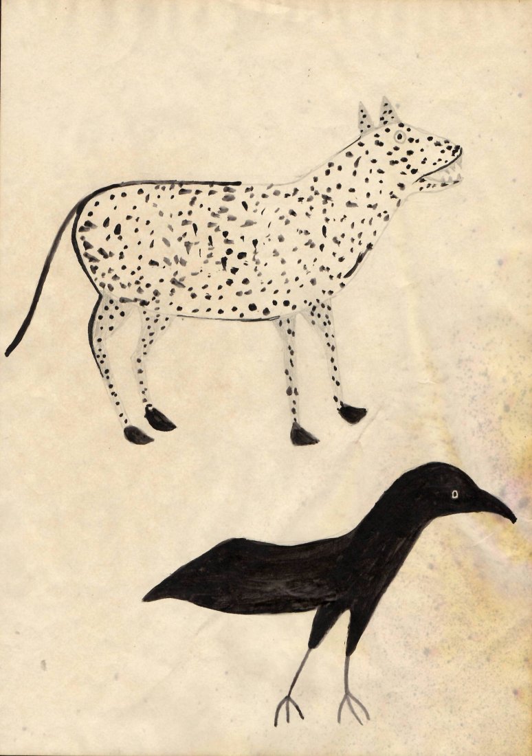 Bill Taylor Outsider Artist Painting on Paper: Bill Taylor Outsider Artist Painting on Paper. Size: 11 x 8 inches. Watercolor on paper.This work is being offered as-is, as in manner of or as after the artist. William -Bill- Traylor (April 1, 1853�