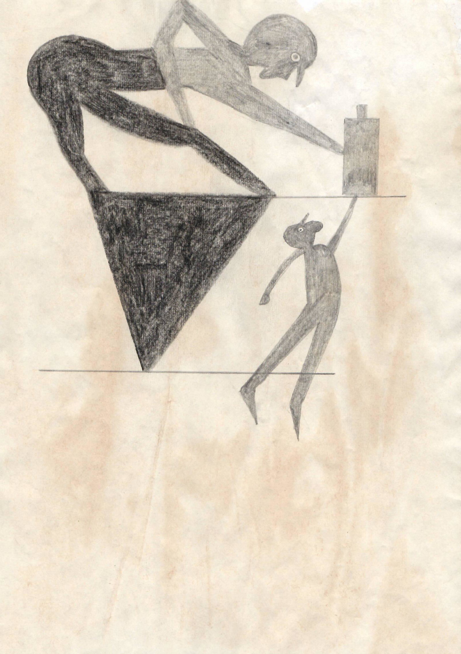 Bill Taylor Outsider Artist Painting on Paper: Bill Taylor Outsider Artist Painting on Paper. Size: 11 x 8 inches. Watercolor on paper.This work is being offered as-is, as in manner of or as after the artist. William -Bill- Traylor (April 1, 1853