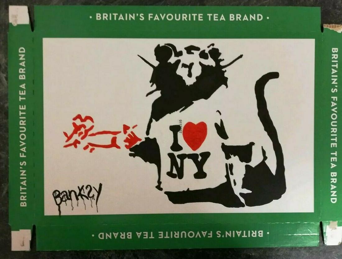 Painting on UK PG tips Box Cardboard (1 of 1)