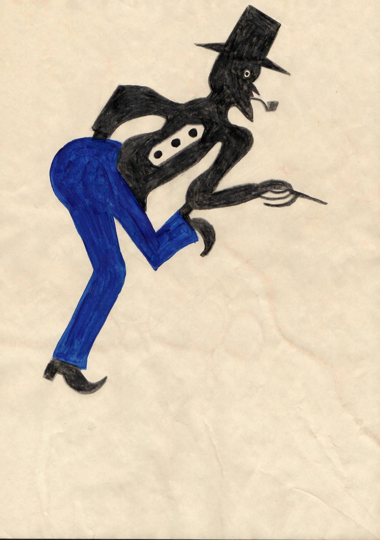 Bill Taylor Outsider Artist Painting on Paper: Bill Taylor Outsider Artist Painting on Paper. Size: 11 x 8 inches. Watercolor on paper.This work is being offered as-is, as in manner of or as after the artist. William -Bill- Traylor (April 1, 1853�