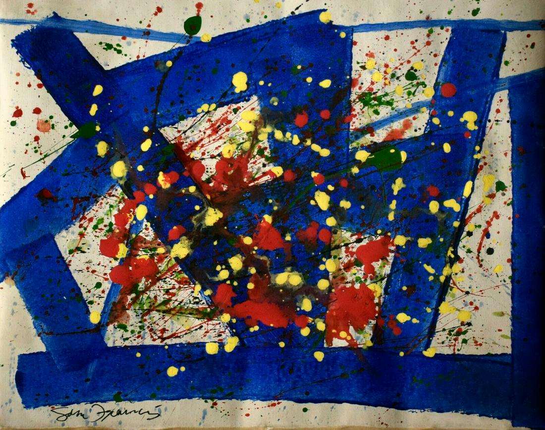 Signed Sam Francis 20th Century Modern Painting (1 of 4)