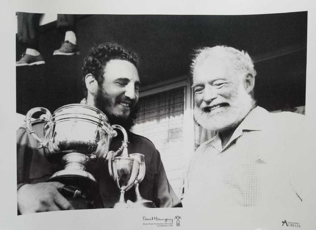 Fidel Castro & Ernest Hemingway, Habana Cuba 1960 Print (1 of 2)