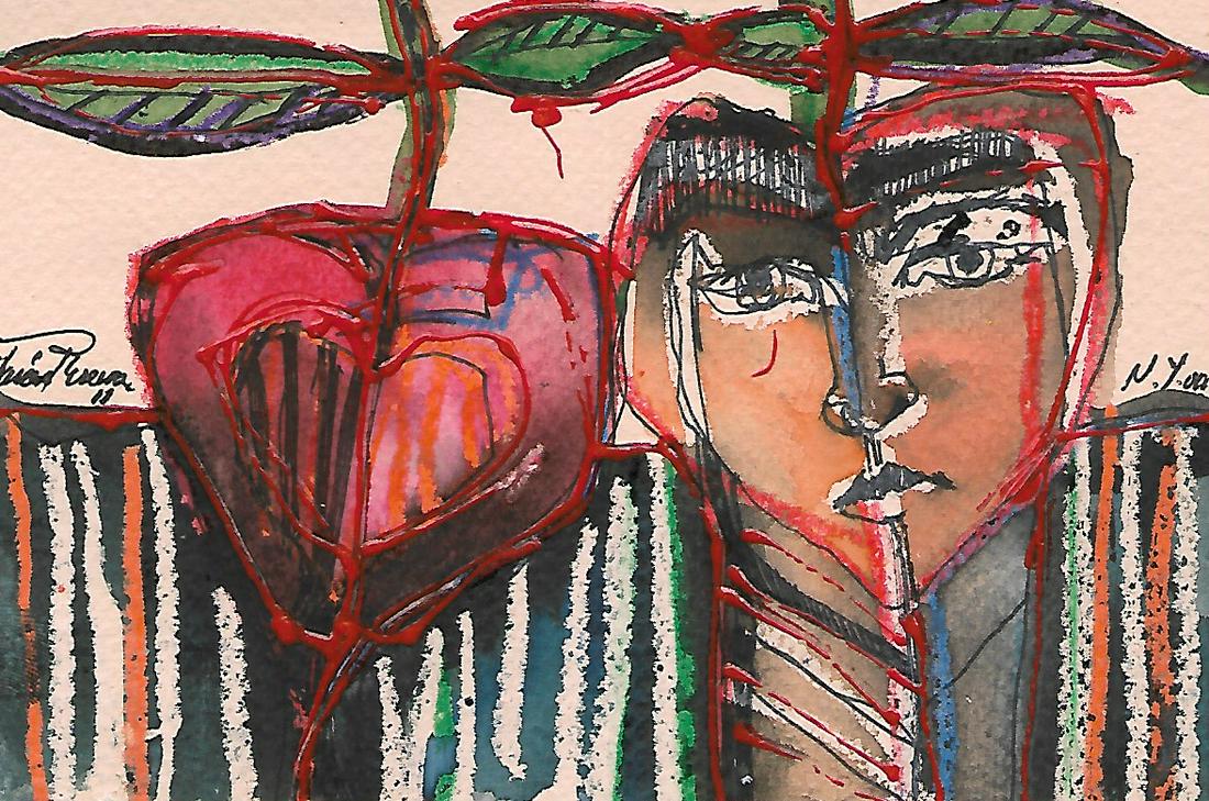 J Rivera New York Mixed Media Abstract Painting (1 of 2)