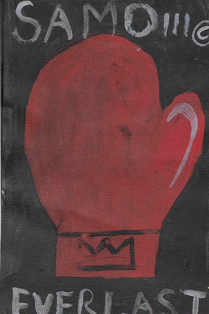 JMB SIGNED -  SAMO - SMALL PAINTING POSTCARD. GOOD COND (1 of 2)