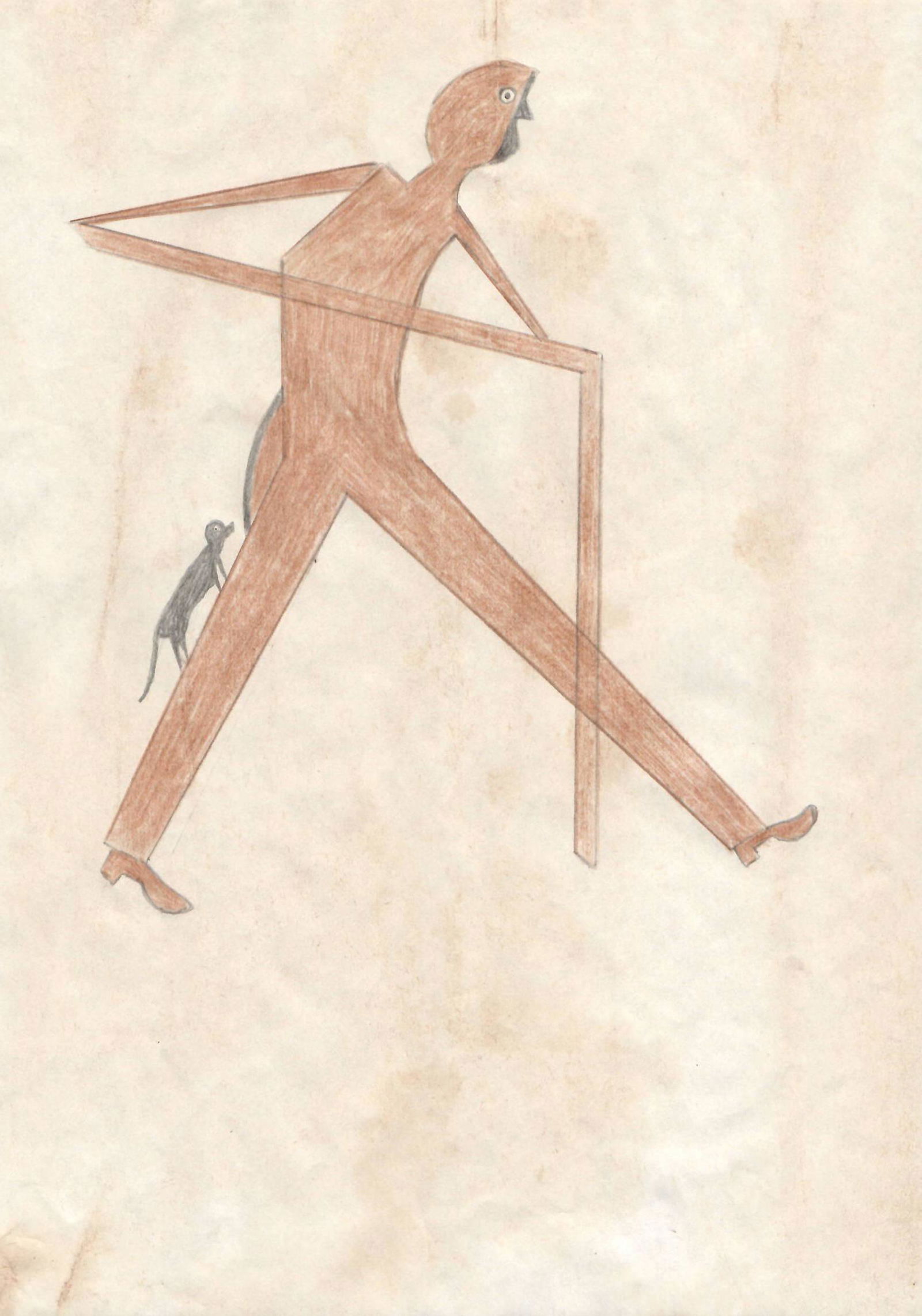 Bill Taylor Outsider Artist Painting on Paper: Bill Taylor Outsider Artist Painting on Paper. Size: 11 x 8 inches. Watercolor on paper.This work is being offered as-is, as in manner of or as after the artist. William -Bill- Traylor (April 1, 1853