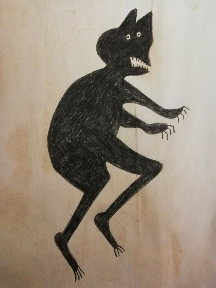 Bill Taylor Outsider Artist Painting on Paper: Bill Taylor Outsider Artist Painting on Paper. Size: 11 x 8 inches. Watercolor on paper.This work is being offered as-is, as in manner of or as after the artist. William -Bill- Traylor (April 1, 1853�