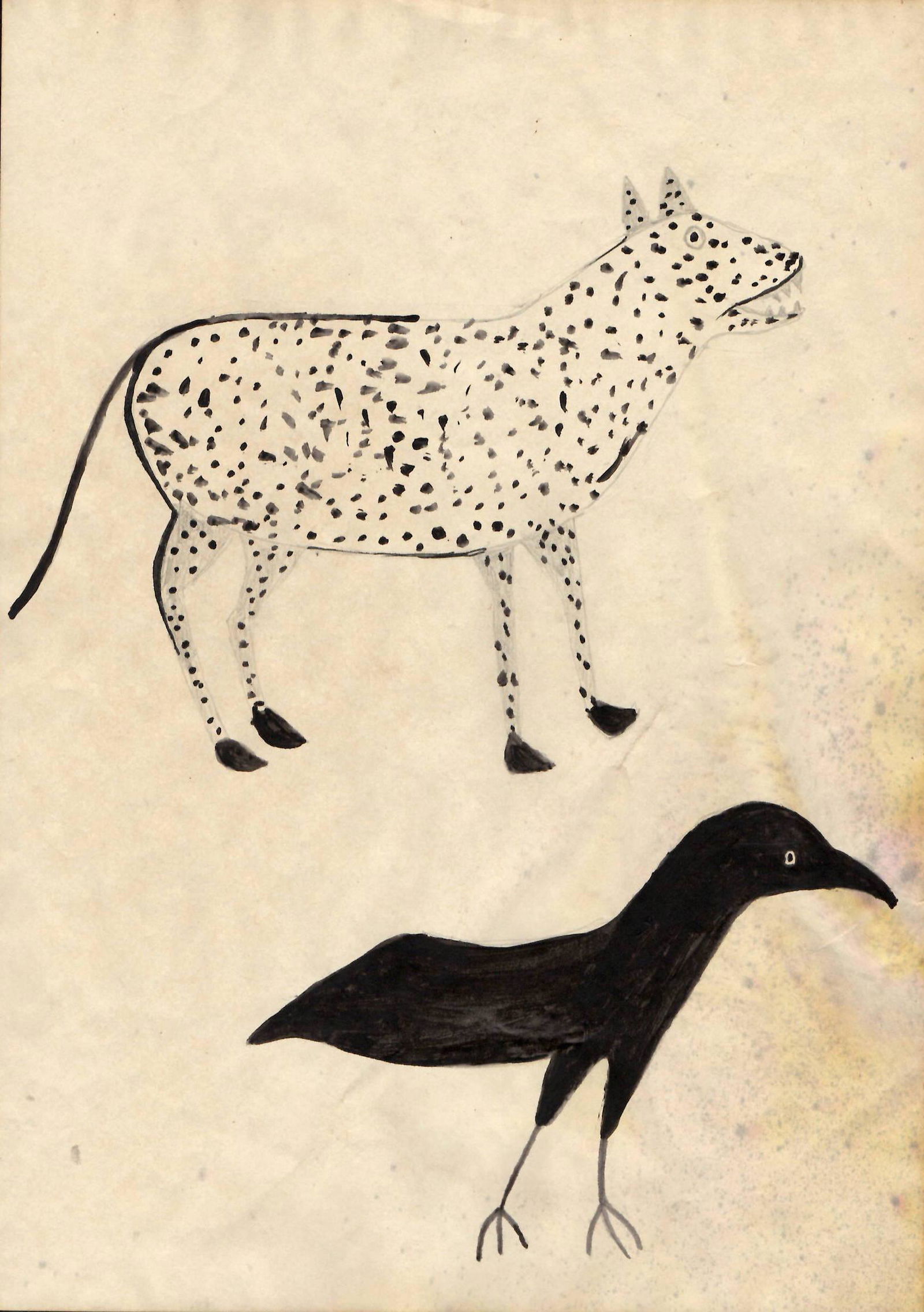 Bill Taylor Outsider Artist Painting on Paper: Bill Taylor Outsider Artist Painting on Paper. Size: 11 x 8 inches. Watercolor on paper.This work is being offered as-is, as in manner of or as after the artist. William -Bill- Traylor (April 1, 1853�