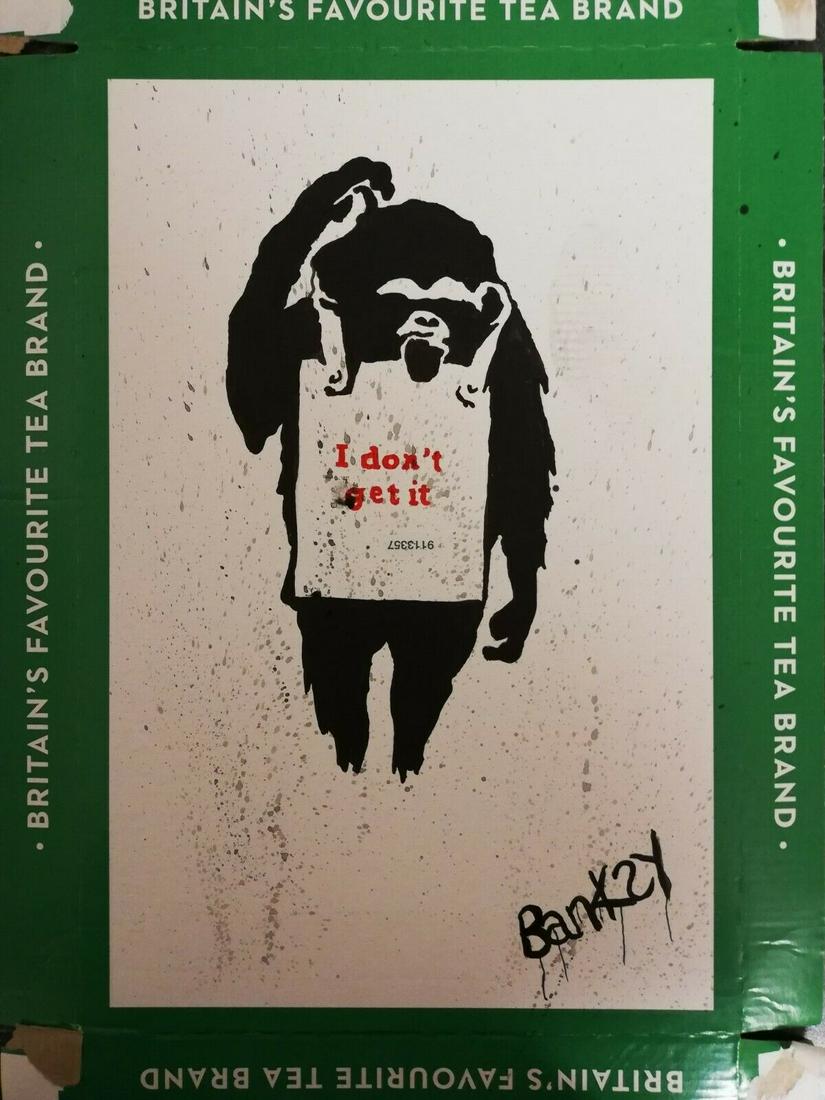 Painting on UK PG tips Box Cardboard (1 of 1)