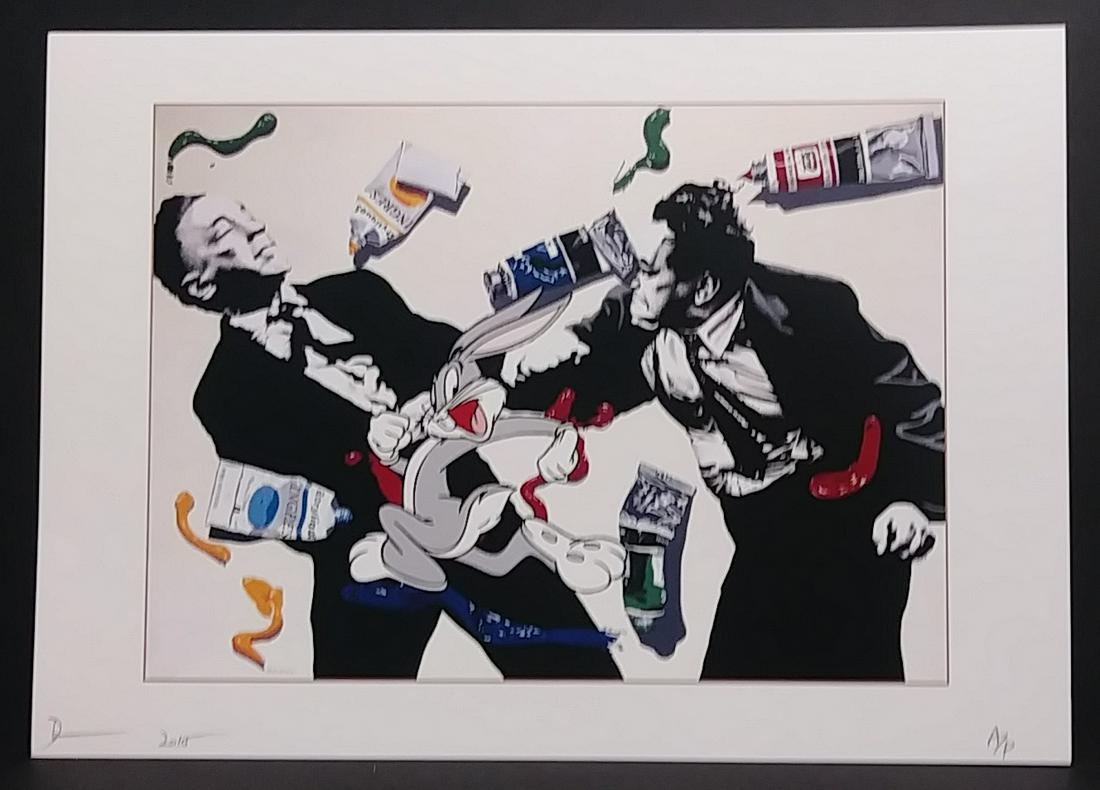 NYC Pop Contemporary Art Print Lithograph W/Certificate: NYC Pop Contemporary Art Print Lithograph W/Certificate of Authenticity. Extra Thick Paper - Embossed Stamp. Size: 12 1/2 x 171/2 inches. Excellent Condition