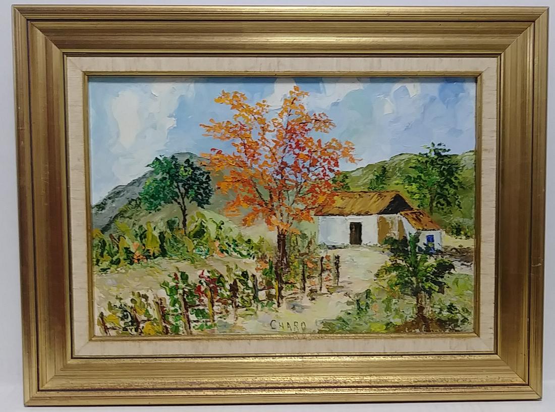 Vintage Original Wood Framed Landscape Oil-Canvas Signe: Vintage Original Wood Framed Landscape Oil-Canvas Signed. Approx Painting Size: 14 x 10 - Approx Frame Size: 18 x 13 1/2 x 1 1/2. Painting is in good condition. see photos