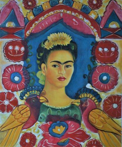 Frida Kahlo Painting on Canvas: Frida Kahlo Painting on Canvas. Canvas Size: 24 x 20 inches. Good Condition. We pack & Ship for you. We take care of the shipping services in house. This painting will be packed carefully in heavy-wei