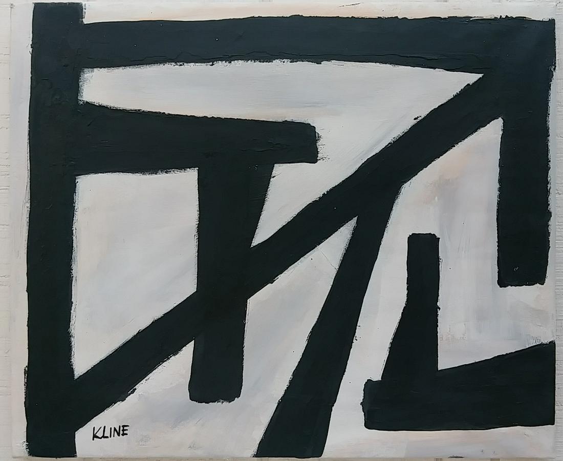 Kline Abstract Art Painting on Canvas Unframed (1 of 7)