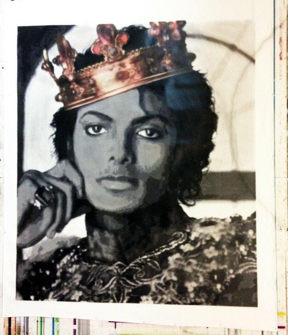 Huge Michael Jackson Oil Painting on Canvas Signed (1 of 3)