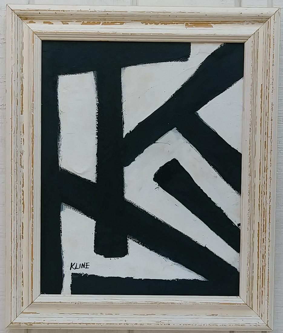 Kline Abstract Art Painting on Canvas Unframed (1 of 7)