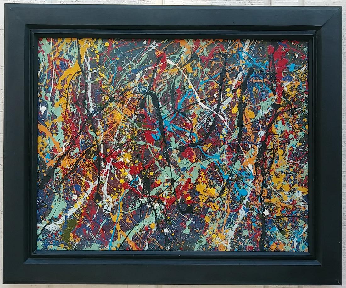 Jackson Pollock Abstract Modernist Painting Framed (1 of 4)