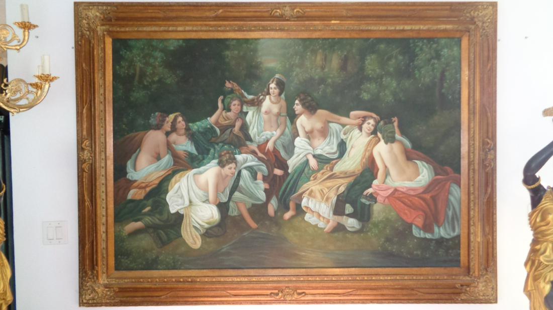 Large Museum Hand Painted Oil Painting Framed (1 of 6)