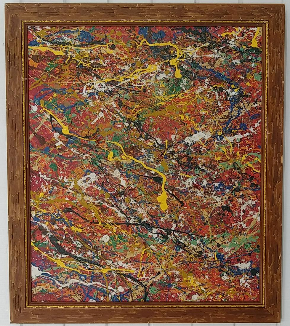 Jackson Pollock Framed Contemporary Abstract Painting (1 of 6)