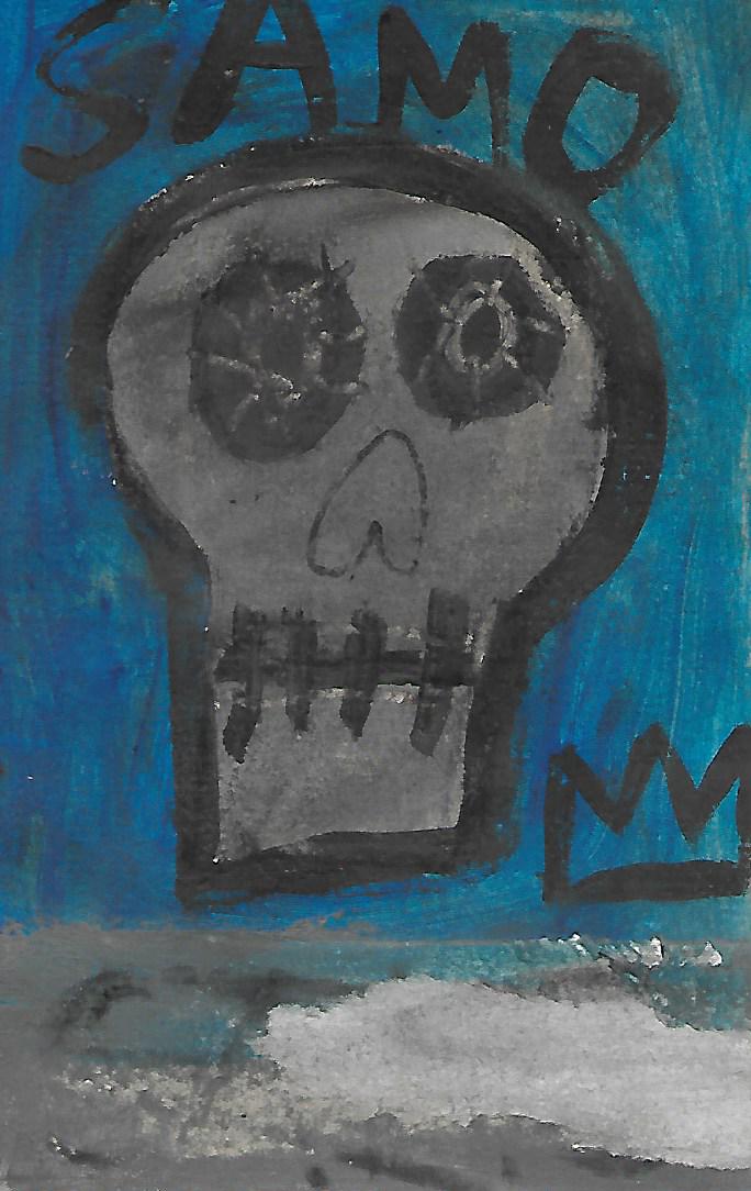 JMB Signed - SKULL - Painting Postcard. Good condition. (1 of 2)
