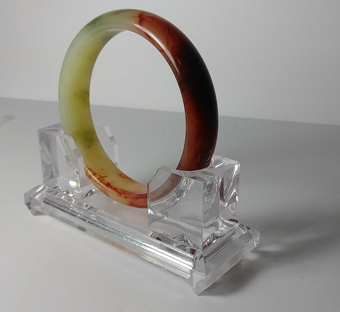 Natural Red Blood Jade  Bangle Bracelet (1 of 2)