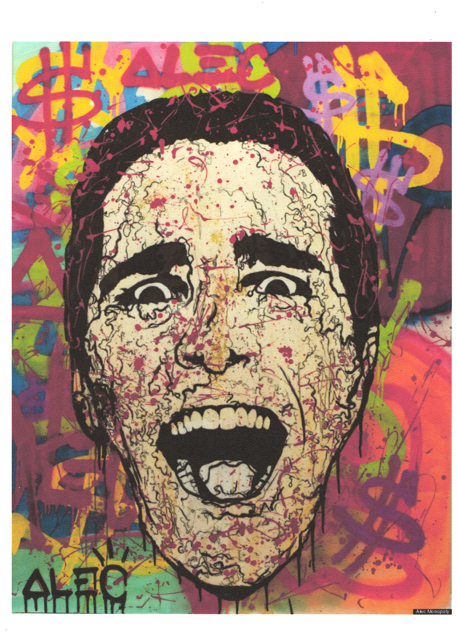 Pop Art Litho Print Wall Street Art Print Monopoly Alex (1 of 1)