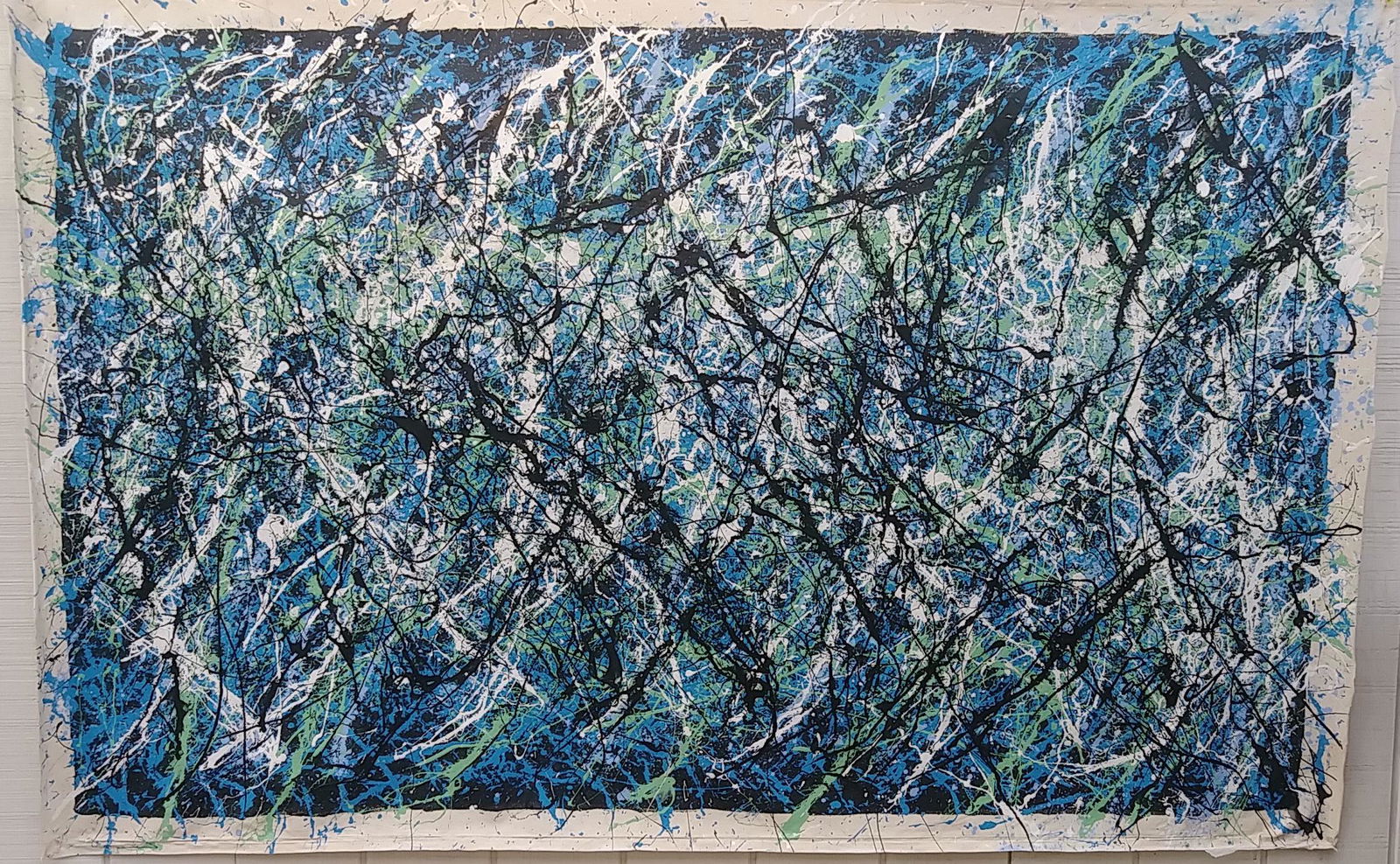 XXL JACKSON POLLOCK AFTER, ABSTRACT MODERNIST PAINTING (1 of 9)