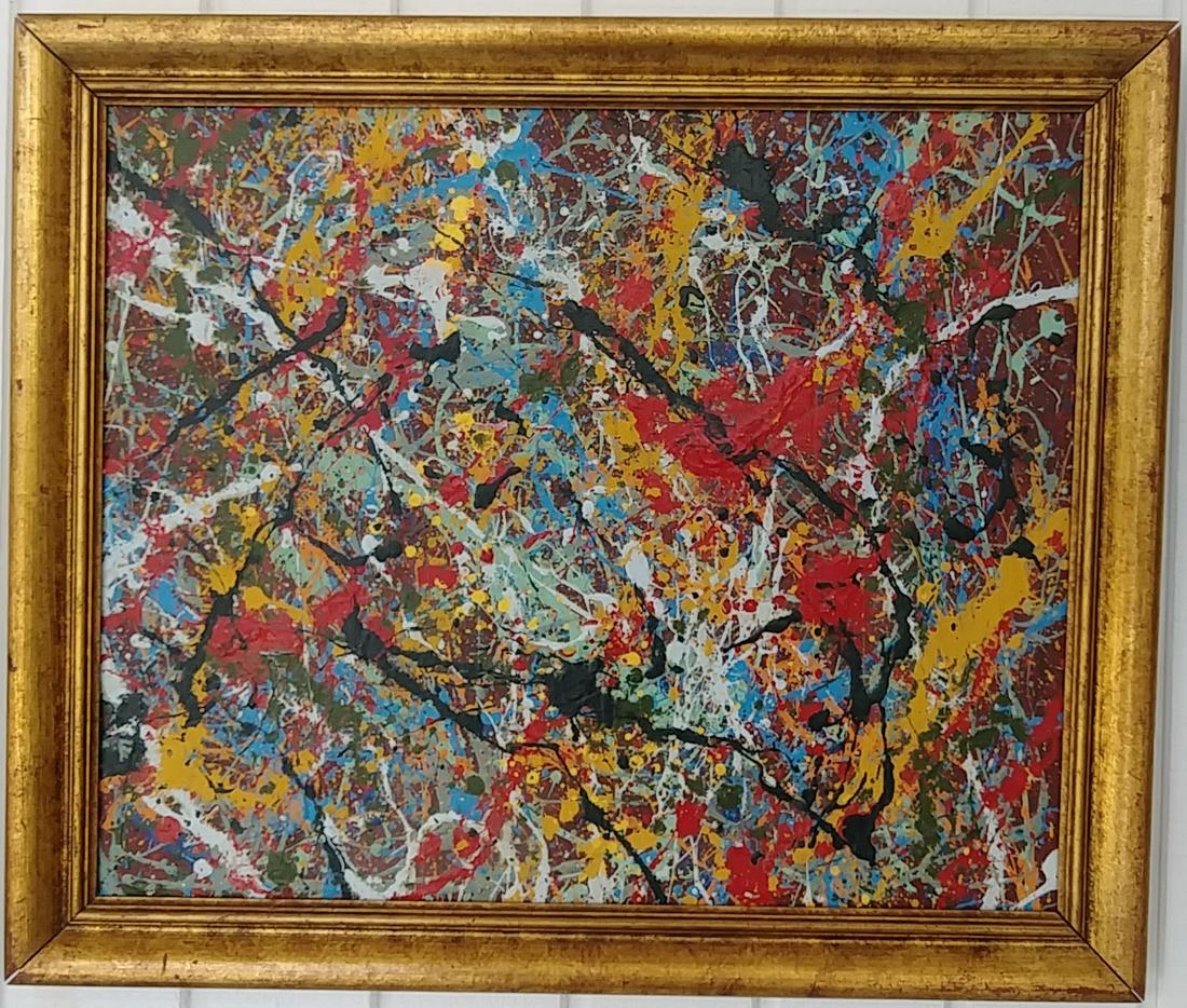 Jackson Pollock Abstract Modernist Painting Framed (1 of 5)