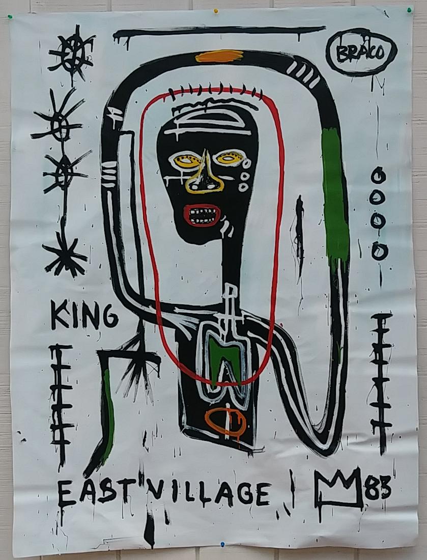 Large Jean Michel-Basquiat N York Art Painting (1 of 5)