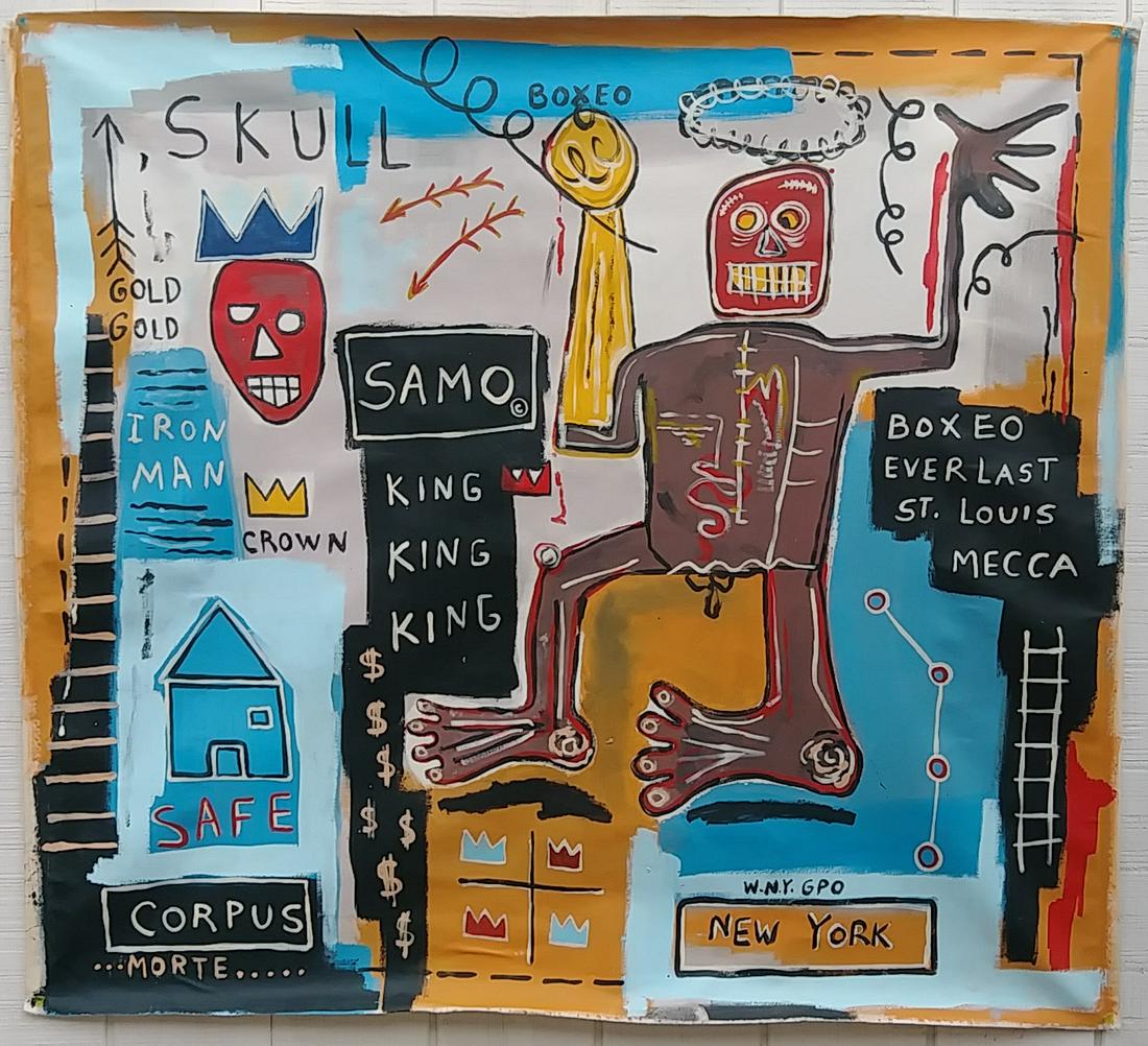 Large Jean Michel-Basquiat N York Art Painting (1 of 11)