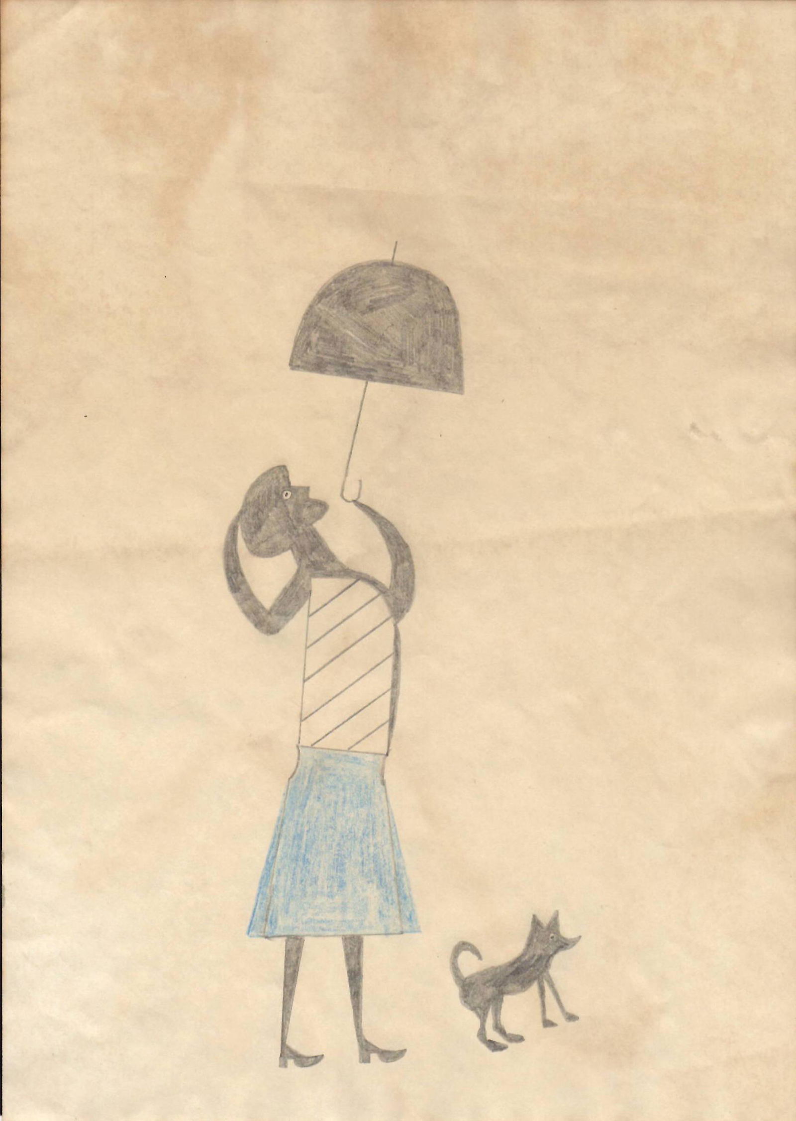 Bill Taylor Outsider Artist Painting on Paper Colored (1 of 1)