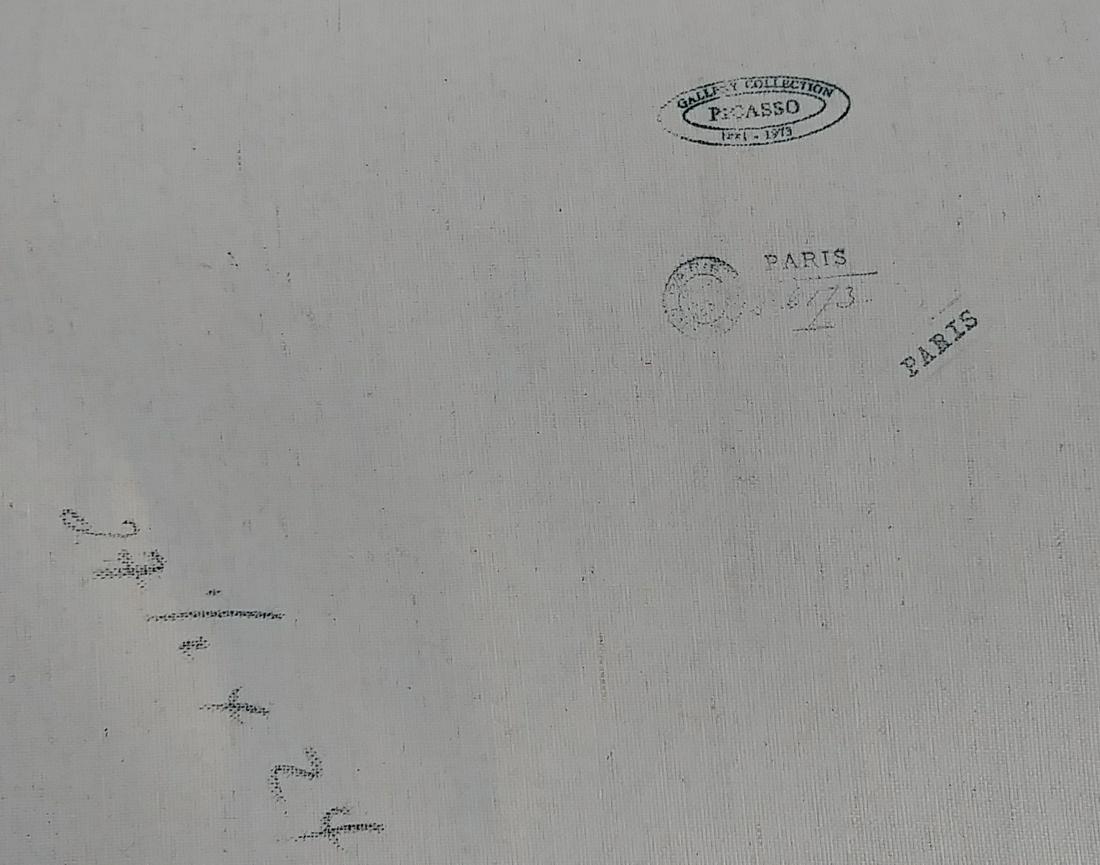 PABLO PICASSO CUBISM OIL PAINTING. Stamped on Verso: PABLO PICASSO CUBISM OIL PAINTING. Approx Painting Size: 20 x 24 Inches.1 1/2 INCH BLANK BORDER. This work is being offered as-is, as in manner of or as after the artist. Good condition. see photosit
