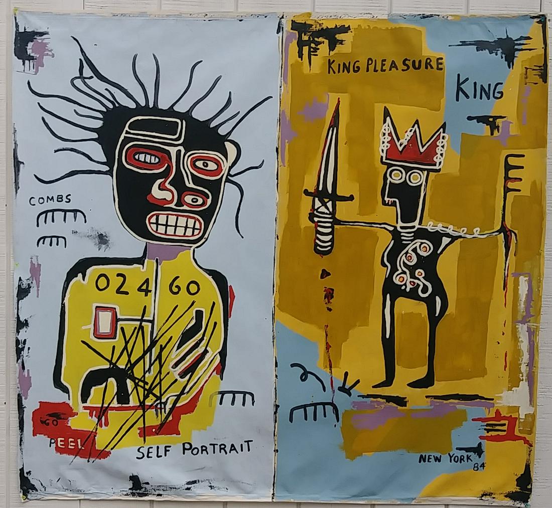 Large Jean Michel-Basquiat N York Art Painting (1 of 9)