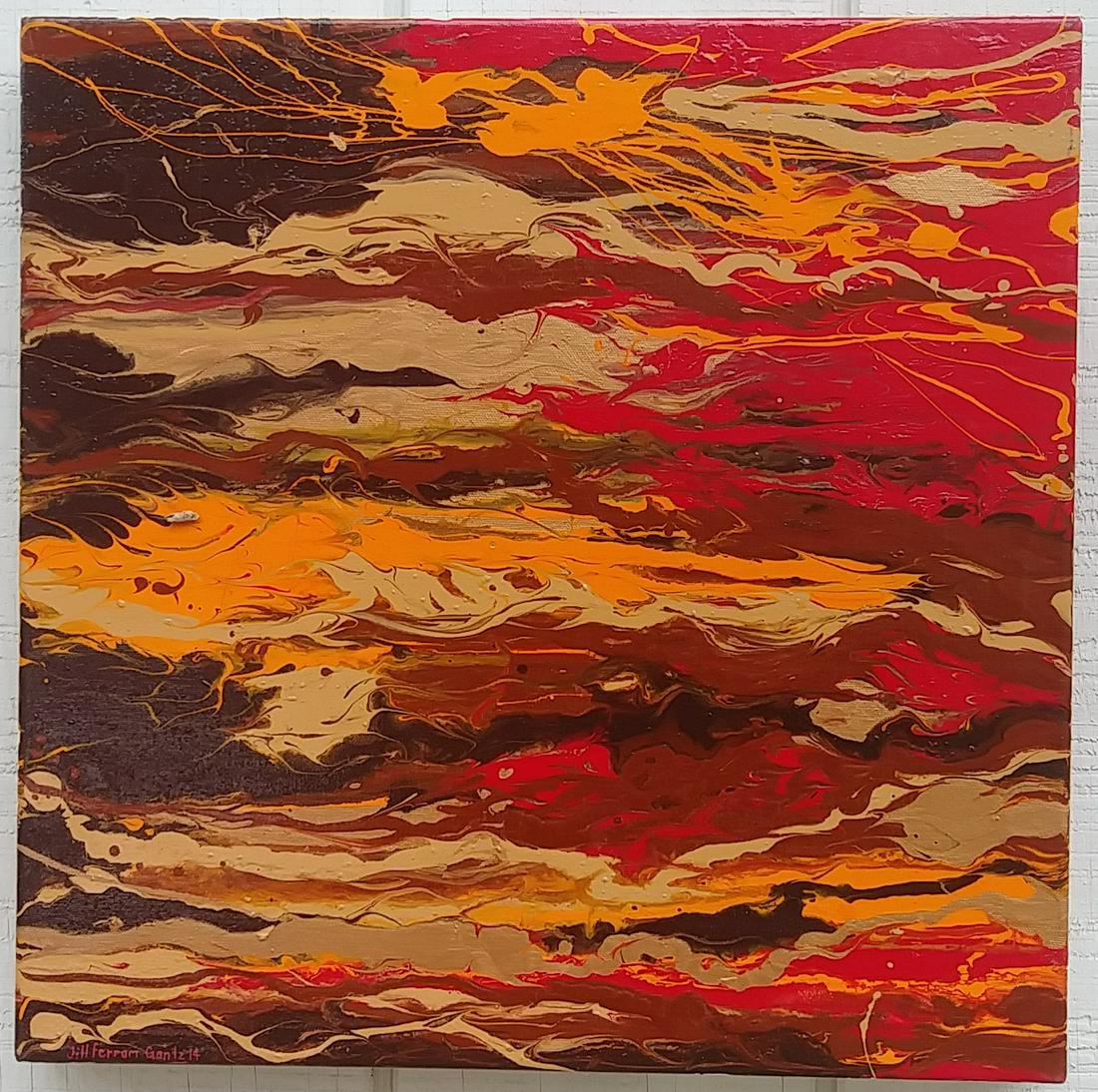 Tribeca NYC Abstract Drip Painting Signed (1 of 6)