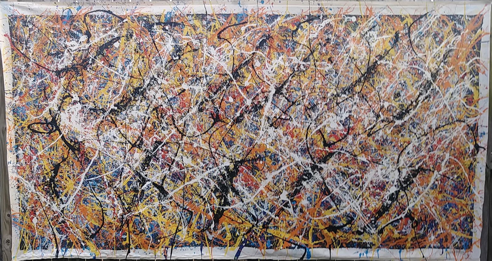XXL JACKSON POLLOCK AFTER, ABSTRACT MODERNIST PAINTING (1 of 8)