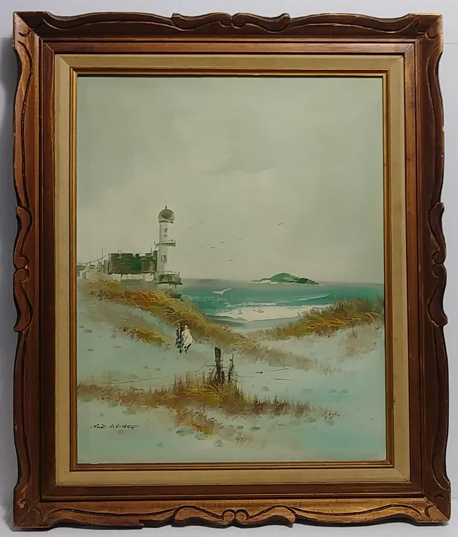 IMPRESSIONISM AMERICAN LANDSCAPE COASTAL BEACH PAINTING (1 of 3)