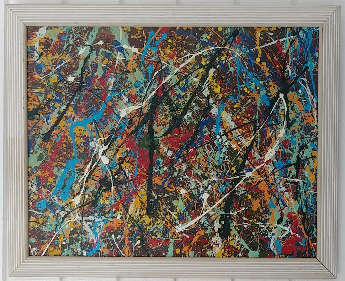 Jackson Pollock Abstract Modernist Painting Framed (1 of 7)