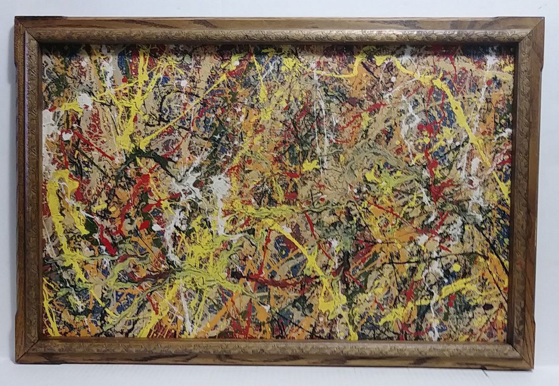 Jackson Pollock Abstract Modernist Painting Framed (1 of 8)