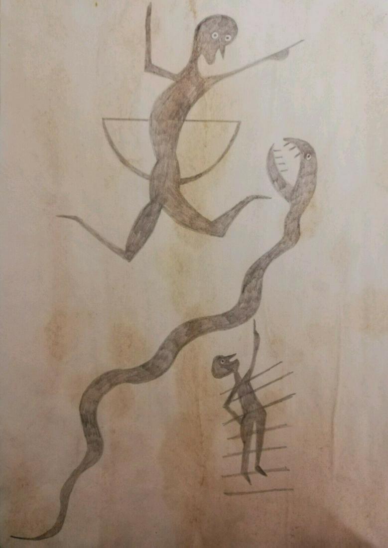 Bill Taylor Outsider Artist Painting on Paper: Bill Taylor Outsider Artist Painting on Paper. Size: 11 x 8 inches. Watercolor on paper.This work is being offered as-is, as in manner of or as after the artist. William -Bill- Traylor (April 1, 1853�