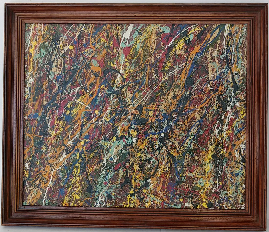Jackson Pollock Abstract Expressionism Signed Painting. (1 of 5)