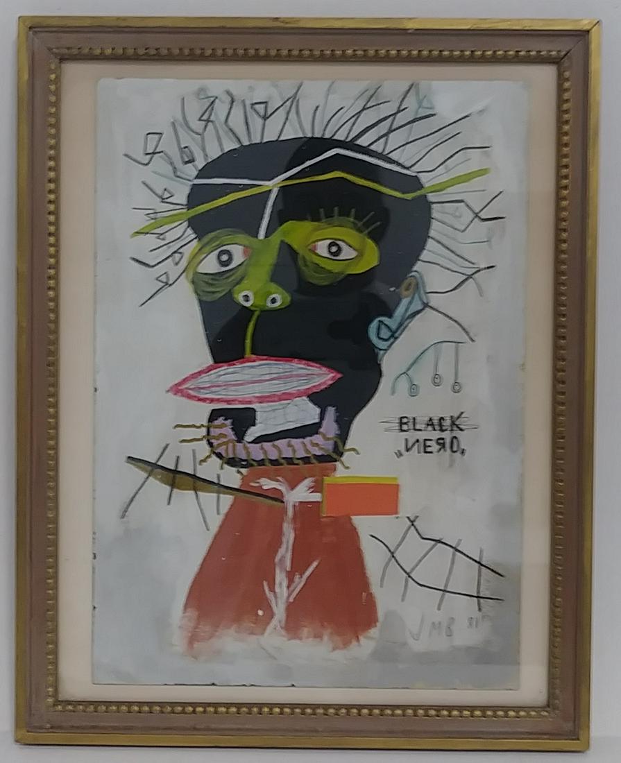 Jean-Michel Basquiat - Black -Nero - Framed Painting (1 of 6)