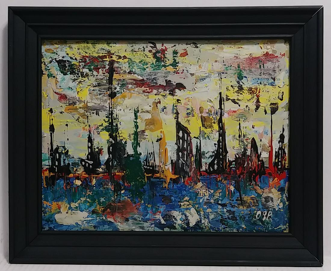 Original Abstract Mixed Media Painting Cal Impressionis (1 of 3)